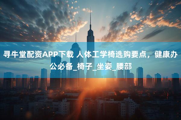 寻牛堂配资APP下载 人体工学椅选购要点，健康办公必备_椅子_坐姿_腰部